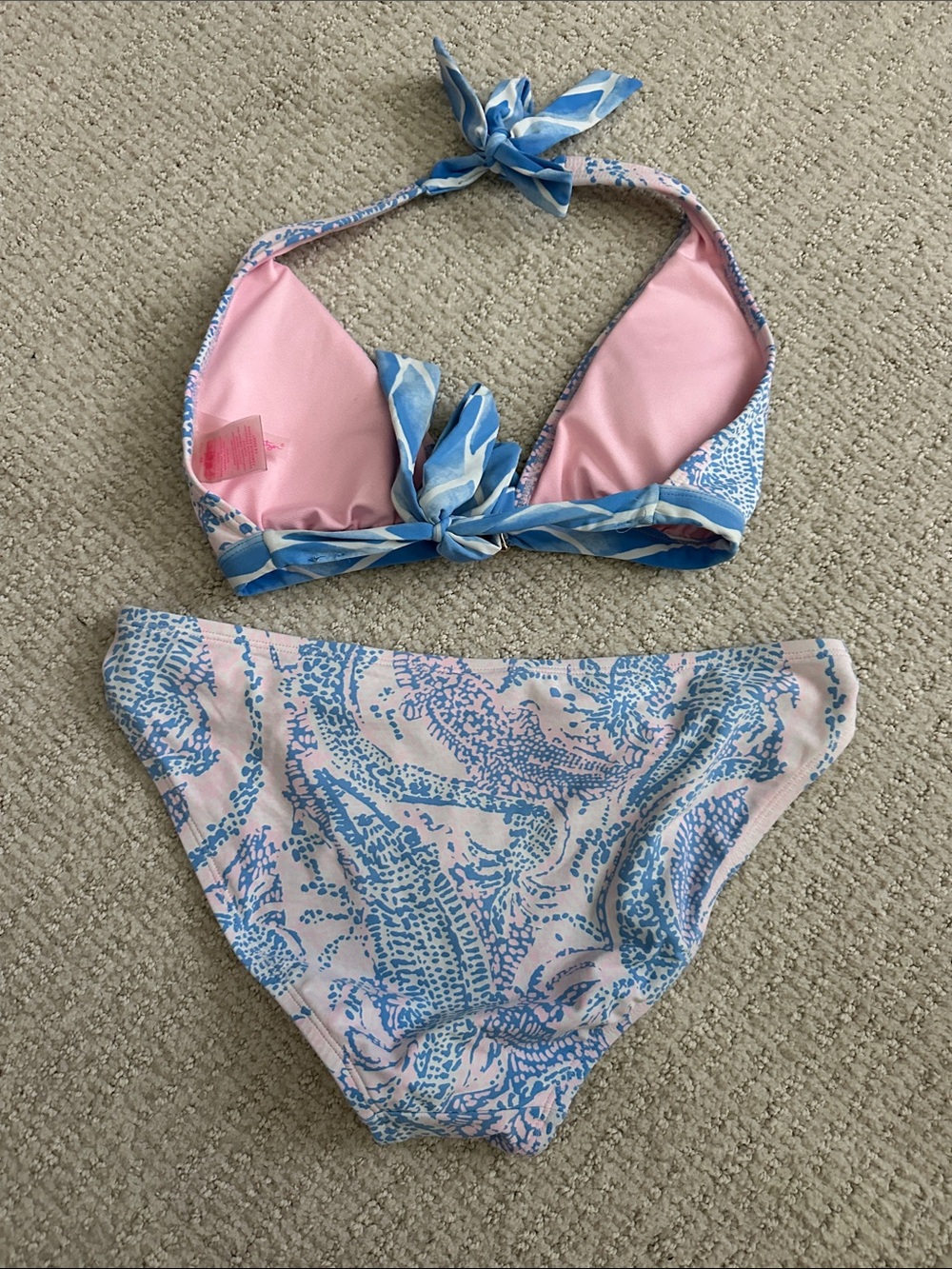 Lilly Pulitzer Blue & Pink Printed Bikini - Picture 3 of 4